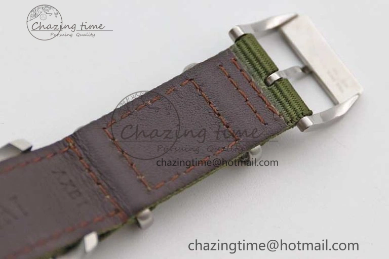 Mark XVIII “TRIBUTE TO MARK XI” IW327007 M+F 1:1 Best Edition Black Dial on Green Nylon Strap A Sporty 7050