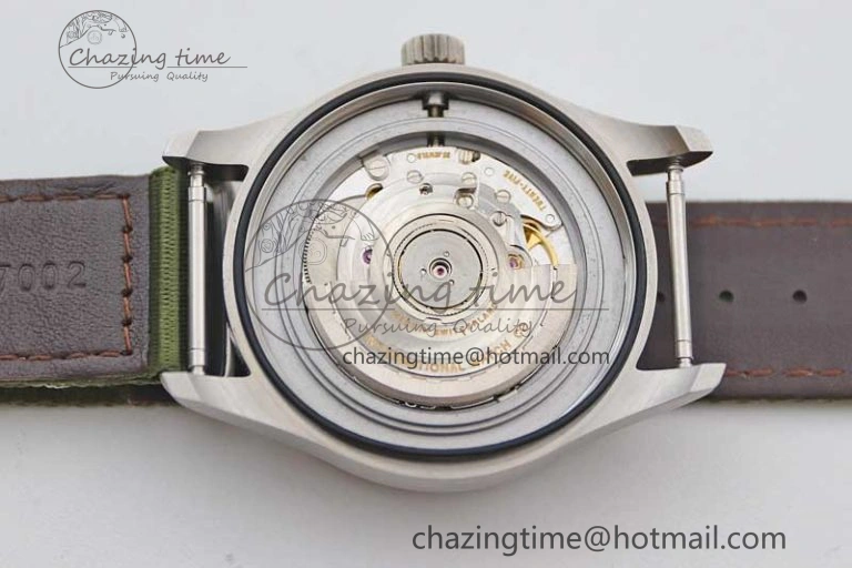 Mark XVIII “TRIBUTE TO MARK XI” IW327007 M+F 1:1 Best Edition Black Dial on Green Nylon Strap A Sporty 7050