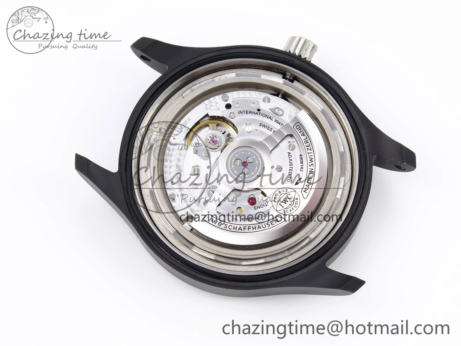 Minimalist Mark XVIII Top Gun “SFTI” Black Ceramic IW324712 ZF 1:1 Best Edition on Green Nylon Strap A 7025