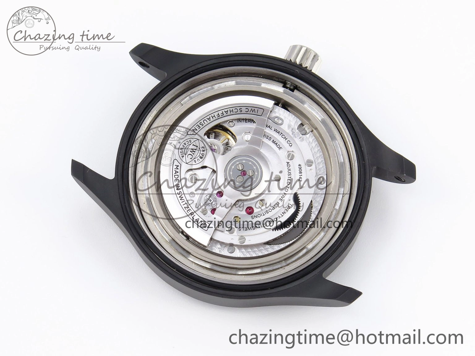 Minimalist Mark XVIII Top Gun “SFTI” Black Ceramic IW324712 ZF 1:1 Best Edition on Green Nylon Strap A 7025