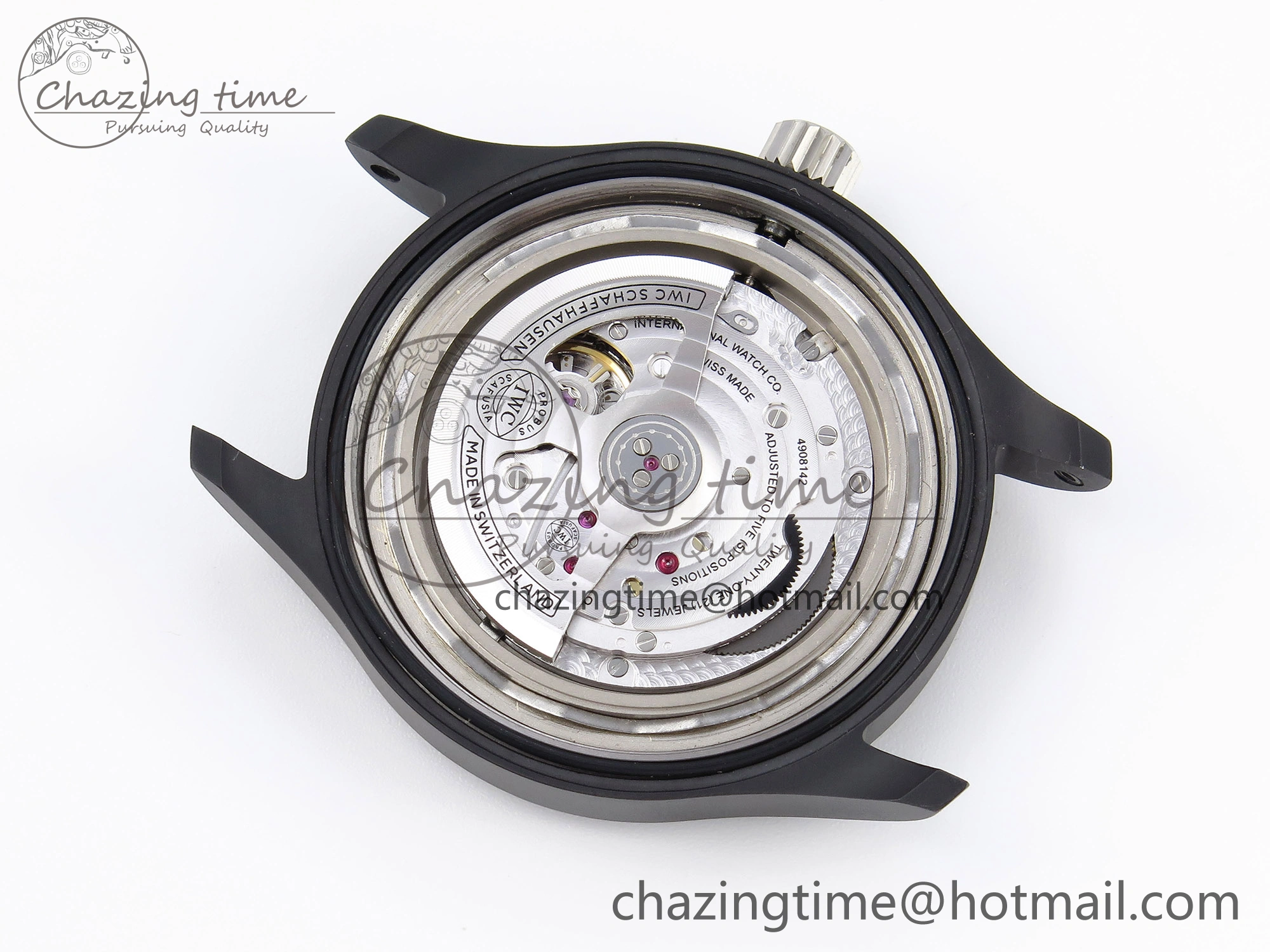 Minimalist Mark XVIII Top Gun “SFTI” Black Ceramic IW324712 ZF 1:1 Best Edition on Green Nylon Strap A 7025