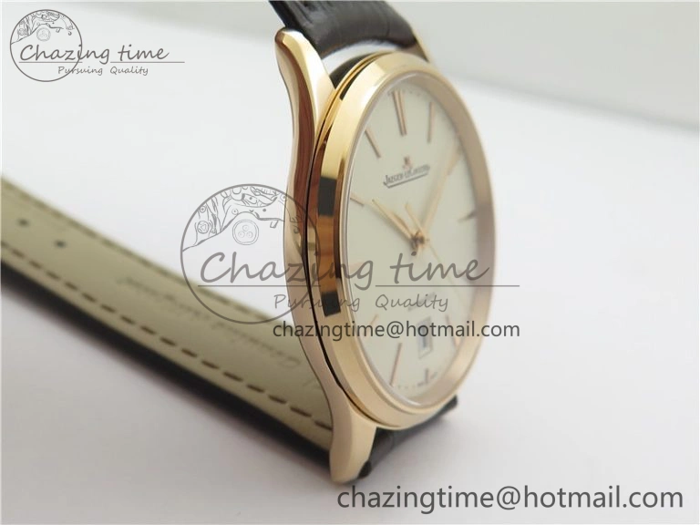 Durable Master 1238420 RG ZF 1:1 Best Edition Ivory White Dial on Brown Leather Strap A899  7438