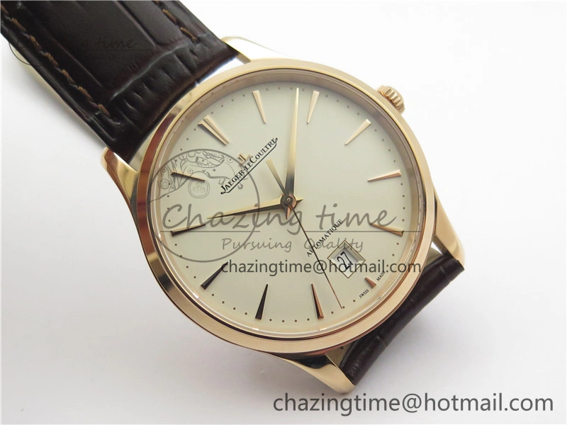 Durable Master 1238420 RG ZF 1:1 Best Edition Ivory White Dial on Brown Leather Strap A899  7438