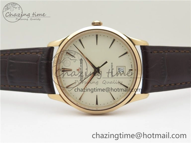 Durable Master 1238420 RG ZF 1:1 Best Edition Ivory White Dial on Brown Leather Strap A899  7438