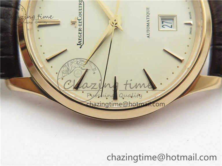 Durable Master 1238420 RG ZF 1:1 Best Edition Ivory White Dial on Brown Leather Strap A899  7438