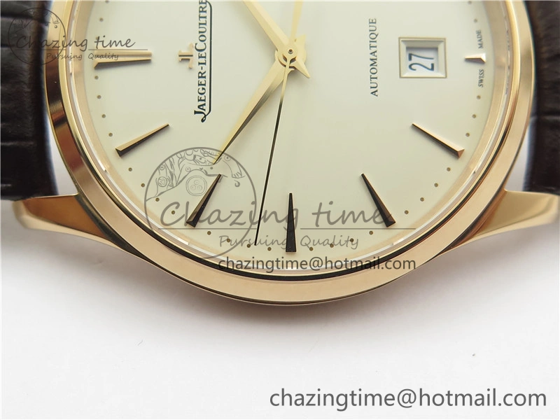 Durable Master 1238420 RG ZF 1:1 Best Edition Ivory White Dial on Brown Leather Strap A899  7438