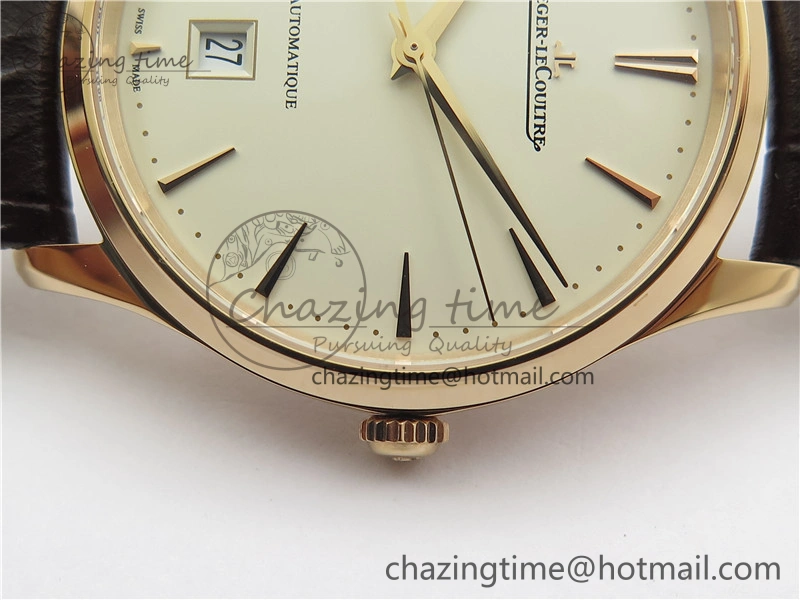 Durable Master 1238420 RG ZF 1:1 Best Edition Ivory White Dial on Brown Leather Strap A899  7438