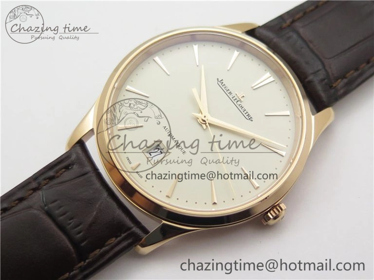 Durable Master 1238420 RG ZF 1:1 Best Edition Ivory White Dial on Brown Leather Strap A899  7438