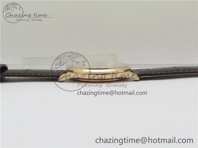 Durable Master 1238420 RG ZF 1:1 Best Edition Ivory White Dial on Brown Leather Strap A899  7438
