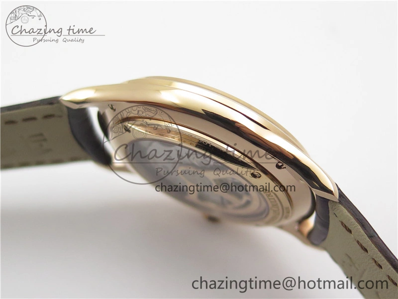 Durable Master 1238420 RG ZF 1:1 Best Edition Ivory White Dial on Brown Leather Strap A899  7438