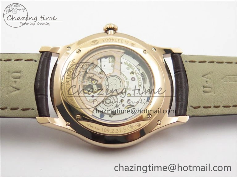 Durable Master 1238420 RG ZF 1:1 Best Edition Ivory White Dial on Brown Leather Strap A899  7438