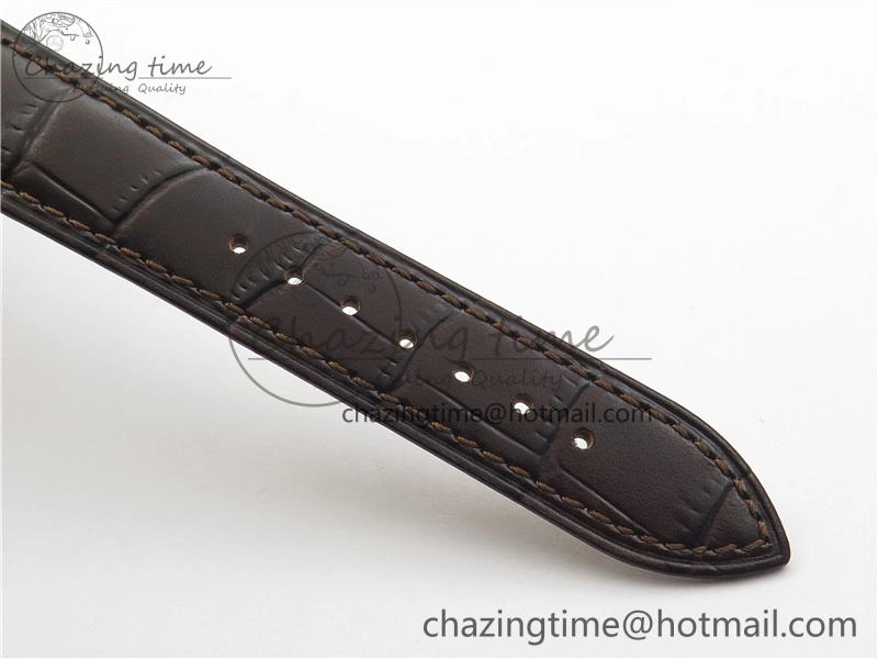 Durable Master 1238420 RG ZF 1:1 Best Edition Ivory White Dial on Brown Leather Strap A899  7438
