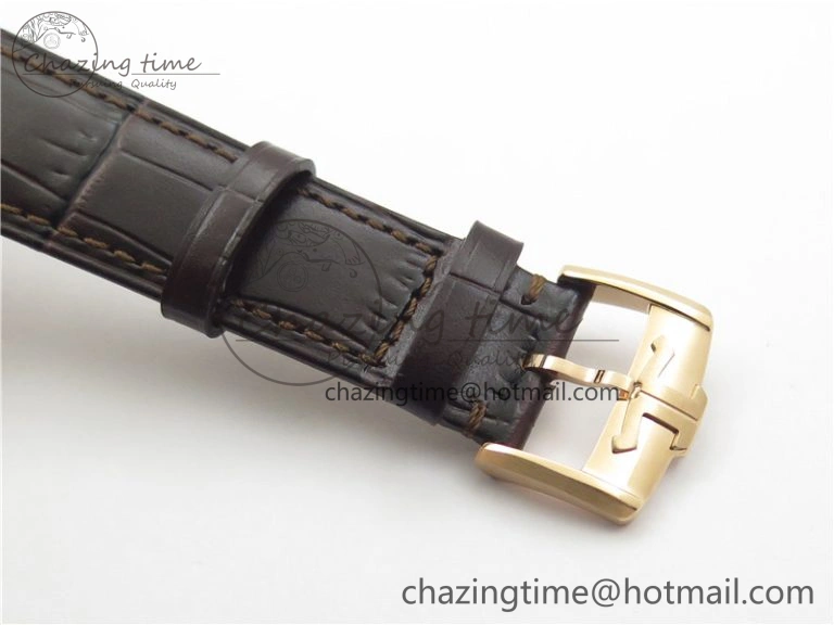 Durable Master 1238420 RG ZF 1:1 Best Edition Ivory White Dial on Brown Leather Strap A899  7438