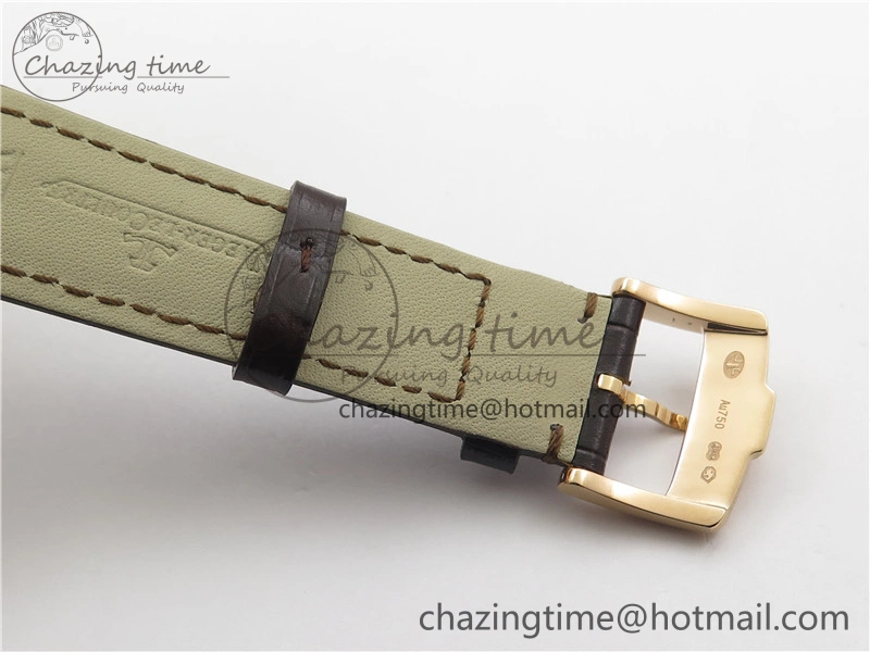 Durable Master 1238420 RG ZF 1:1 Best Edition Ivory White Dial on Brown Leather Strap A899  7438