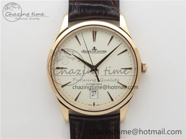 Durable Master 1238420 RG ZF 1:1 Best Edition Ivory White Dial on Brown Leather Strap A899  7438