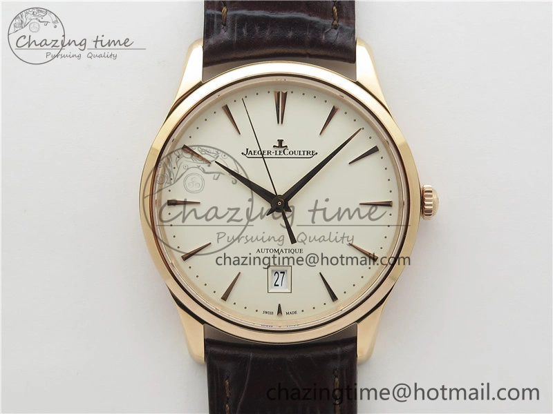 Durable Master 1238420 RG ZF 1:1 Best Edition Ivory White Dial on Brown Leather Strap A899  7438