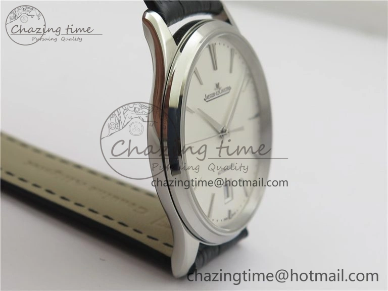 Master 1238420 SS ZF 1:1 Best Edition Silver Dial on Black Leather Strap A899  Versatile 7434