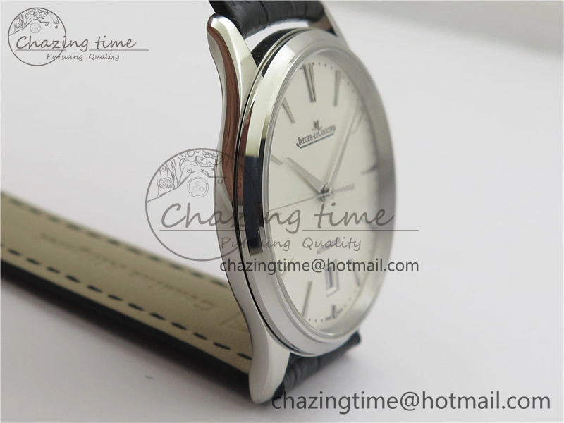 Master 1238420 SS ZF 1:1 Best Edition Silver Dial on Black Leather Strap A899  Versatile 7434