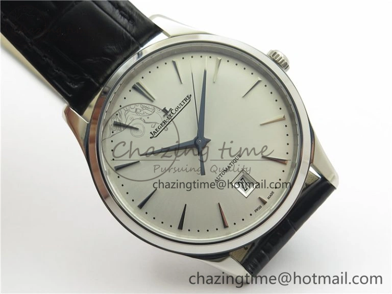 Master 1238420 SS ZF 1:1 Best Edition Silver Dial on Black Leather Strap A899  Versatile 7434