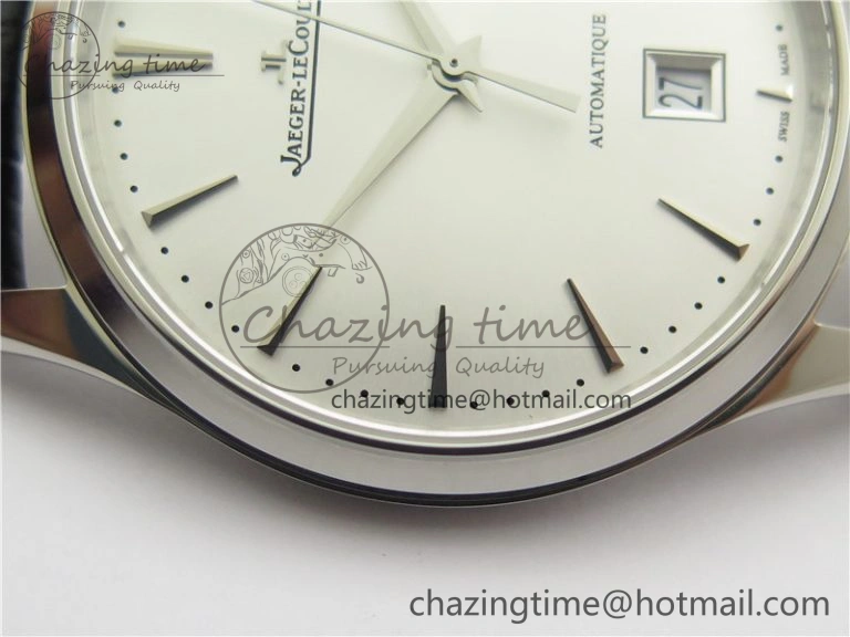 Master 1238420 SS ZF 1:1 Best Edition Silver Dial on Black Leather Strap A899  Versatile 7434