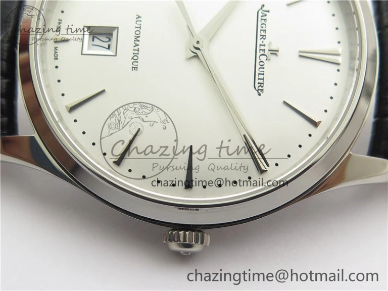 Master 1238420 SS ZF 1:1 Best Edition Silver Dial on Black Leather Strap A899  Versatile 7434