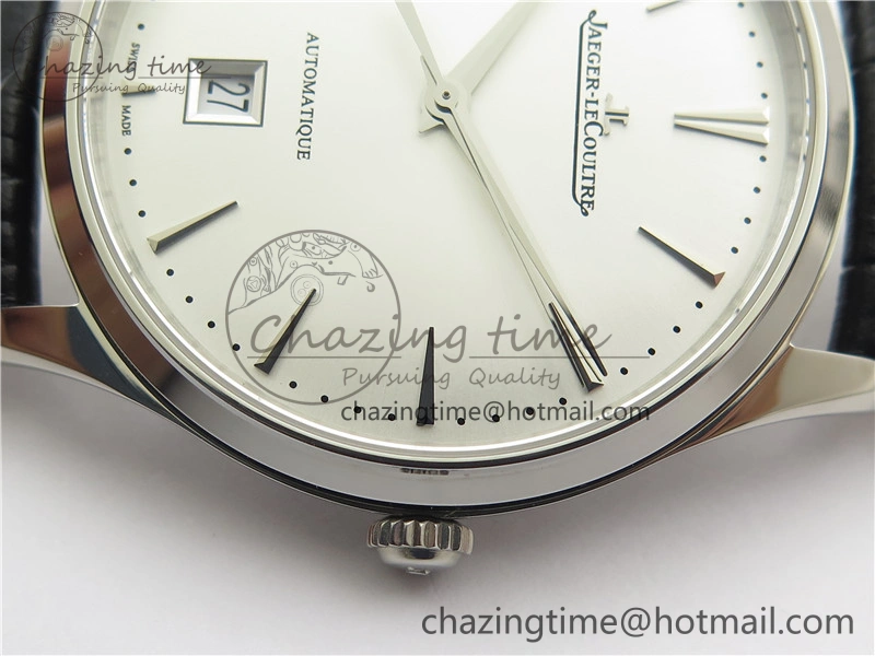Master 1238420 SS ZF 1:1 Best Edition Silver Dial on Black Leather Strap A899  Versatile 7434