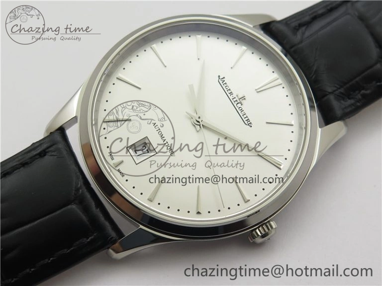 Master 1238420 SS ZF 1:1 Best Edition Silver Dial on Black Leather Strap A899  Versatile 7434