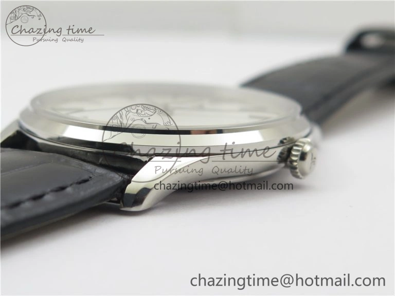 Master 1238420 SS ZF 1:1 Best Edition Silver Dial on Black Leather Strap A899  Versatile 7434