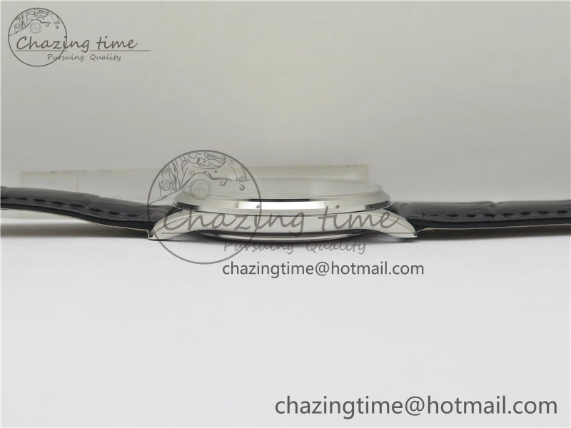 Master 1238420 SS ZF 1:1 Best Edition Silver Dial on Black Leather Strap A899  Versatile 7434