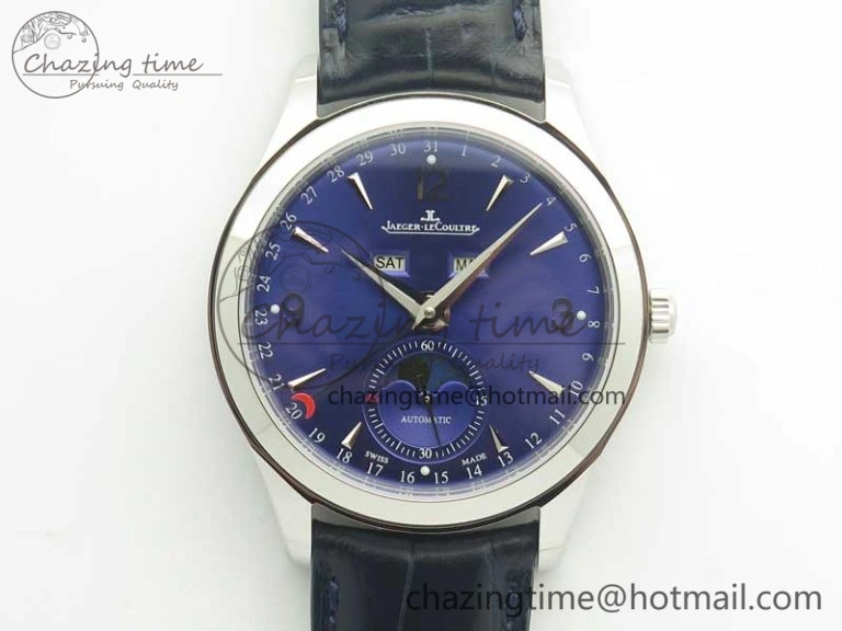 EasyCare Master Calendar OMF 1:1 Best Edition Blue Dial on Blue Leather Strap A 7471