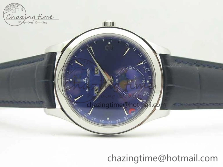 EasyCare Master Calendar OMF 1:1 Best Edition Blue Dial on Blue Leather Strap A 7471