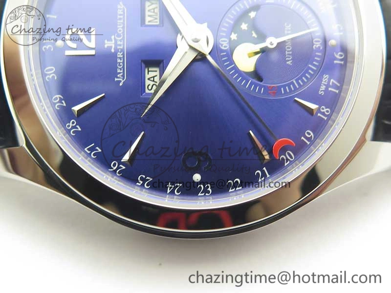EasyCare Master Calendar OMF 1:1 Best Edition Blue Dial on Blue Leather Strap A 7471