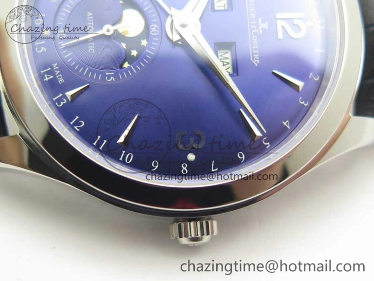 EasyCare Master Calendar OMF 1:1 Best Edition Blue Dial on Blue Leather Strap A 7471