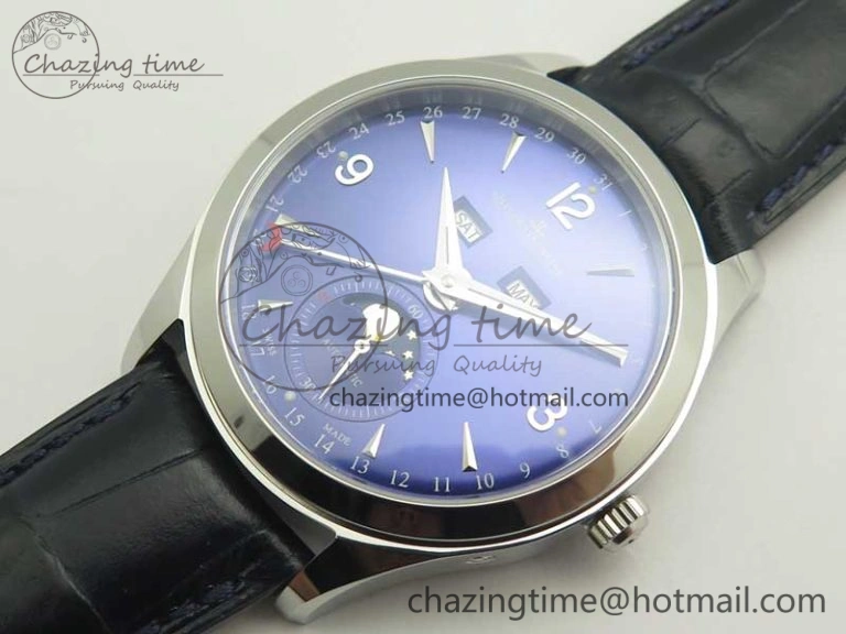 EasyCare Master Calendar OMF 1:1 Best Edition Blue Dial on Blue Leather Strap A 7471