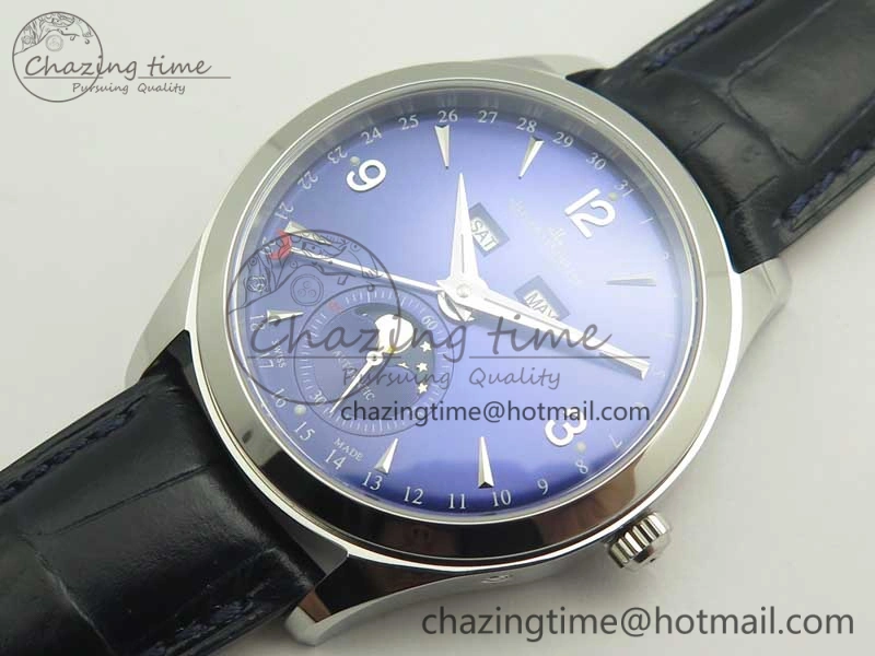 EasyCare Master Calendar OMF 1:1 Best Edition Blue Dial on Blue Leather Strap A 7471