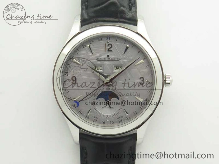 Thermal Master Calendar OMF 1:1 Best Edition Gray Textured Dial on Black Leather Strap A 7472