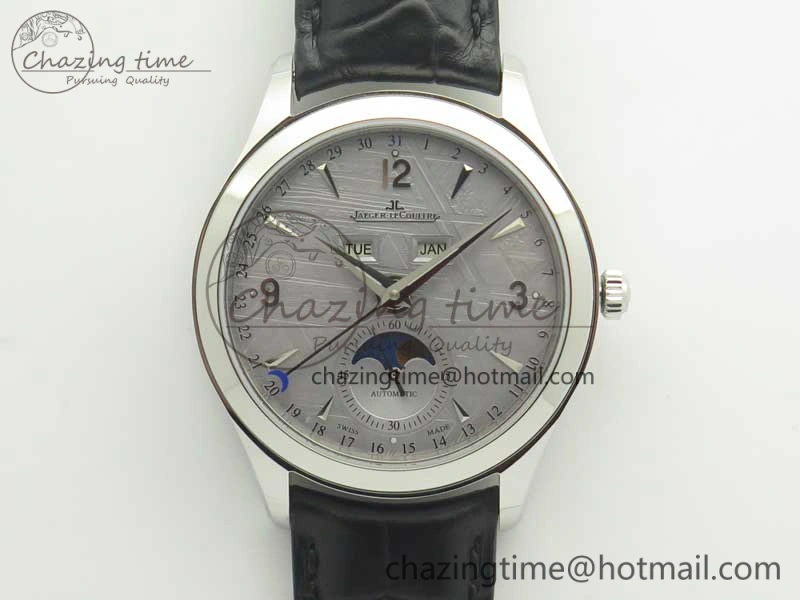 Thermal Master Calendar OMF 1:1 Best Edition Gray Textured Dial on Black Leather Strap A 7472