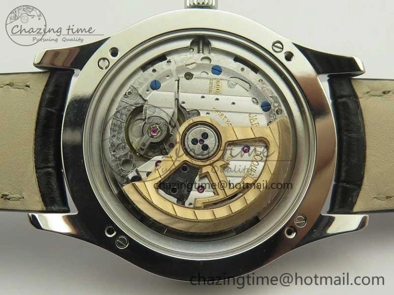 Master Calendar OMF 1:1 Best Edition Gray Textured Dial on Black Leather Strap A WellDesigned 7475
