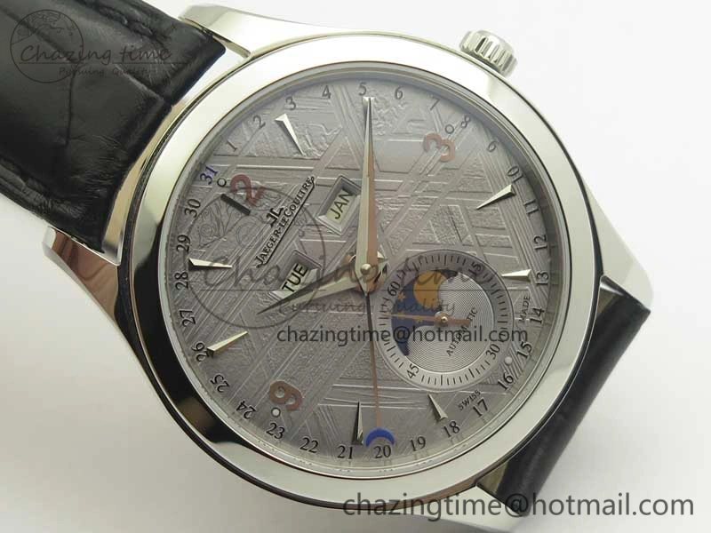 Thermal Master Calendar OMF 1:1 Best Edition Gray Textured Dial on Black Leather Strap A 7472