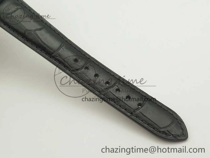Master Calendar OMF 1:1 Best Edition Gray Textured Dial on Black Leather Strap A WellDesigned 7475