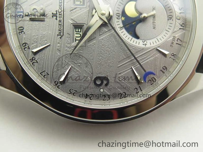 Thermal Master Calendar OMF 1:1 Best Edition Gray Textured Dial on Black Leather Strap A 7472