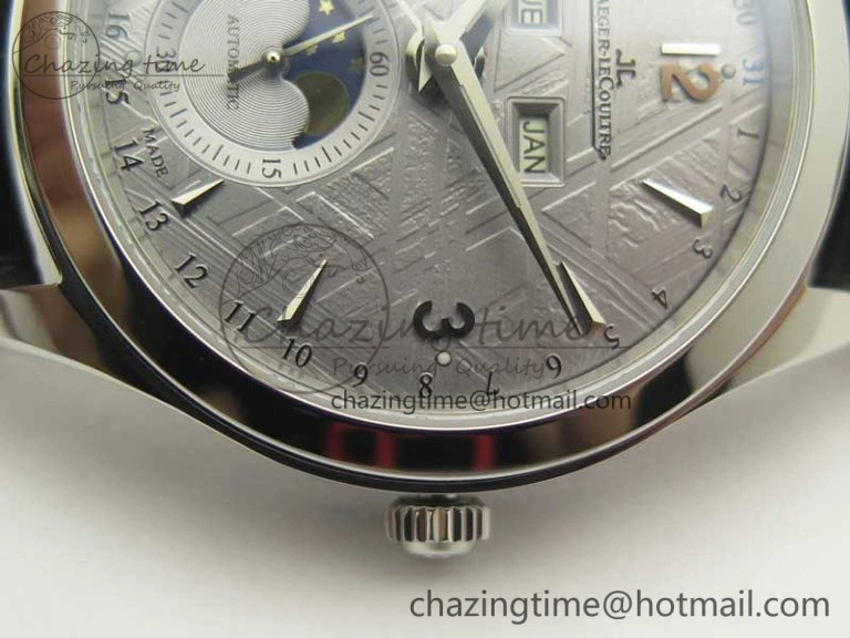 Thermal Master Calendar OMF 1:1 Best Edition Gray Textured Dial on Black Leather Strap A 7472