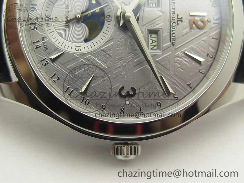 Thermal Master Calendar OMF 1:1 Best Edition Gray Textured Dial on Black Leather Strap A 7472