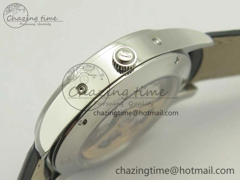 Thermal Master Calendar OMF 1:1 Best Edition Gray Textured Dial on Black Leather Strap A 7472