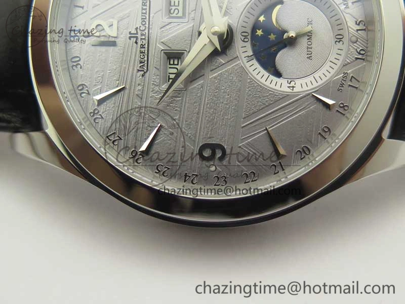Master Calendar OMF 1:1 Best Edition Gray Textured Dial on Black Leather Strap A WellDesigned 7475