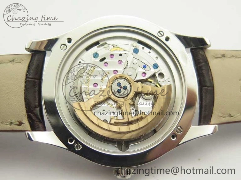 Snug Master Calendar OMF 1:1 Best Edition Gray Textured Dial on Brown Leather Strap A 7477