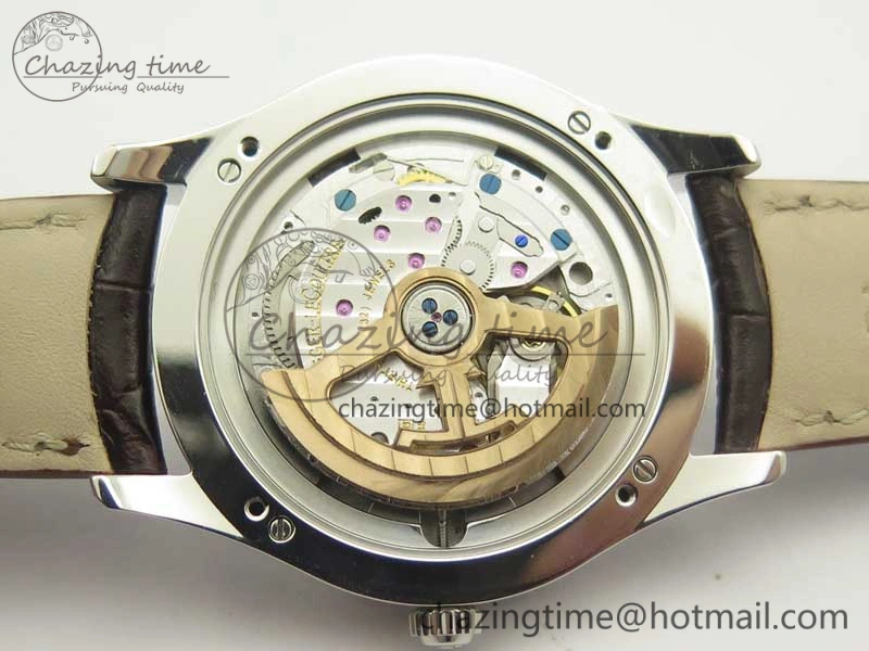 Snug Master Calendar OMF 1:1 Best Edition Gray Textured Dial on Brown Leather Strap A 7477