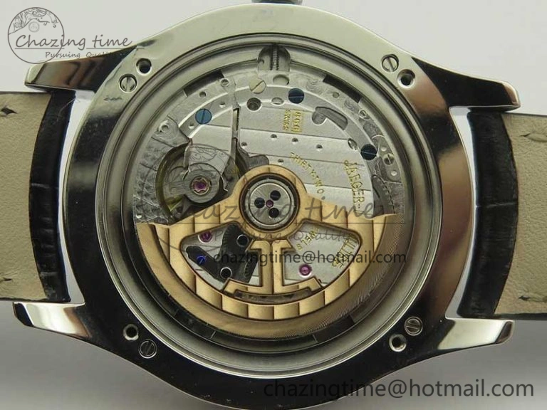 Neat Master Calendar OMF 1:1 Best Edition White Dial Black Markers on Black Leather Strap A 7485