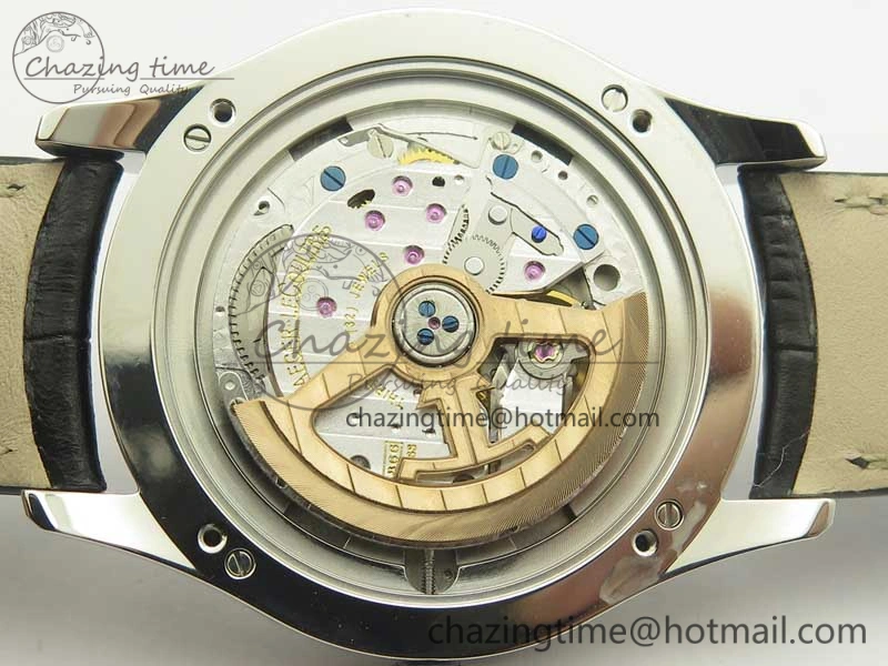Neat Master Calendar OMF 1:1 Best Edition White Dial Black Markers on Black Leather Strap A 7485