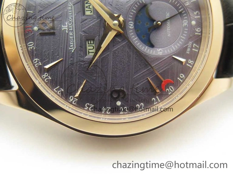 Master Calendar RG OMF 1:1 Best Edition Blue Dial on Black Leather Strap A Upgraded 7465